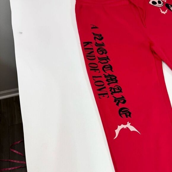 Disney Pants Womens XXL Red The Nightmare Before Christmas Jogger Straight-Leg - Picture 2 of 10